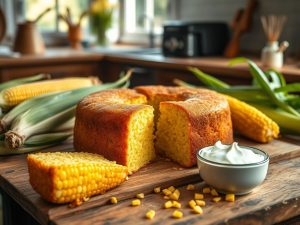 Bolo de Milho na Air Fryer Festivo