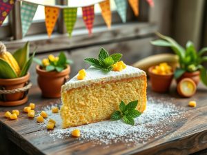 Bolo de Milho Cremoso Low Carb com Toque Junino