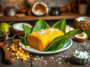 Pamonha Doce Low Carb com Toque de Coco
