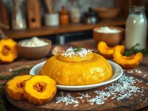 Pamonha Cremosa de Abóbora com Coco