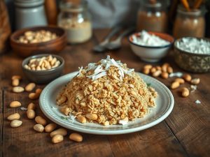 Paçoca Diet de Amendoim com Toque de Coco