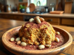 Paçoca Fit de Amendoim com Cacau