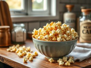 Pipoca Doce Low Carb com Toque de Coco
