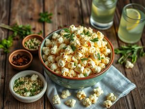 Pipoca Caipira com Ervas e Queijo