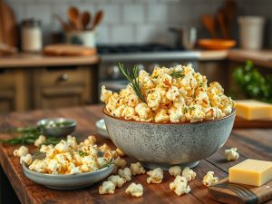 Pipoca Junina com Ervas e Queijo