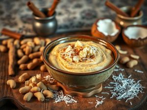 Canjica Festiva com Coco e Amendoim