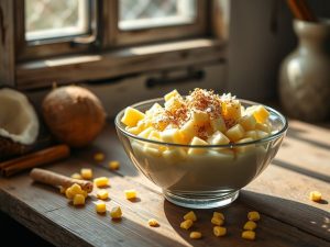 Canjica Branca Deliciosa com Coco e Canela