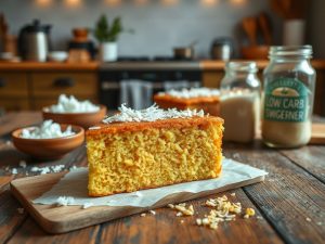 Bolo de Fubá Low Carb com Toque de Coco