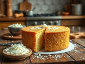 Bolo de Fubá Cremoso Low Carb com Toque de Coco