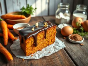 Bolo de Cenoura Fofinho Low Carb com Cobertura de Chocolate