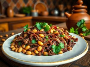 Pinhão com Carne Seca à Brasileira