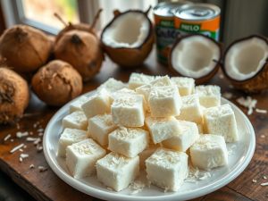 Cocada Branca Deliciosa com Leite Condensado Sem Açúcar