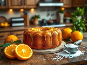 Bolo de Laranja com Casca Húmido no Liquidificador
