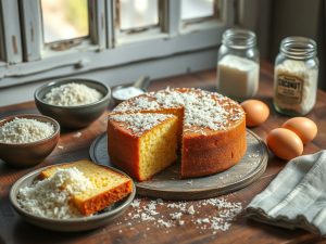 Bolo de Fubá Cremoso Low Carb com Toque de Coco