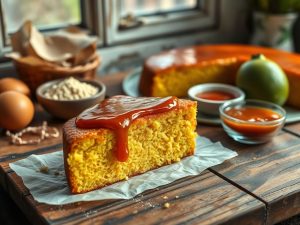 Bolo de Fubá com Goiabada Low Carb da Festa Junina