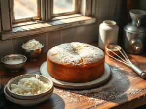 Bolo de Fubá Simples com Toque de Coco