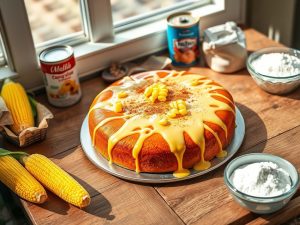 Bolo de Milho com Leite Condensado Festivo