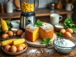 Bolo de Milho de Liquidificador Festivo