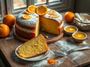 Bolo de Laranja com Manteiga Festivo