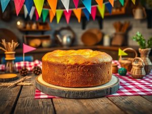 Bolo de Fubá Tradicional Low Carb com Toque de Festa Junina