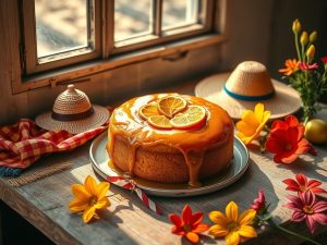 Bolo de Laranja Sem Glúten da Festa Junina