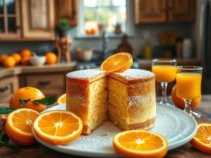 Bolo de Laranja de Liquidificador Low Carb Festivo