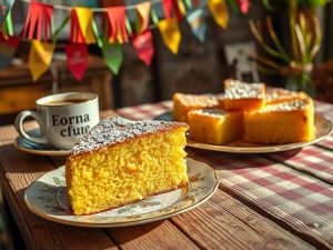 Bolo de Fubá Sem Farinha de Trigo da Festa Junina