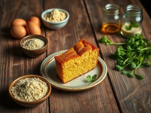 Bolo de Fubá Cozido Junino Low Carb