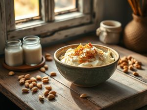 Canjica Low Carb com Toque de Coco e Amendoim