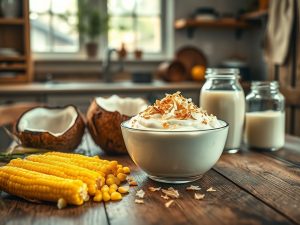 Canjica de Milho Amarelo Low Carb com Toque de Coco