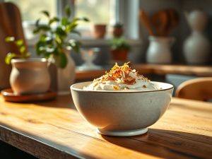 Canjica Branca Low Carb com Toque de Coco