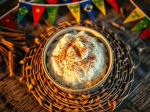Arroz Doce com Leite de Coco Junino