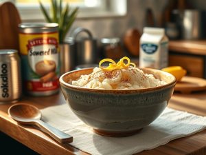 Arroz Doce dos Santos: Leite Condensado e Creme de Leite