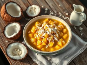 Canjica de Doce de Leite com Toque de Coco