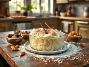 Arroz Doce com Leite em Pó Festivo
