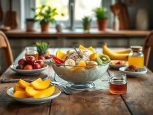 Sobremesa Tapioca Granulada com Frutas Tropicais