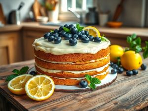 Bolo de Mirtilo com Limão do Sabor Tropical