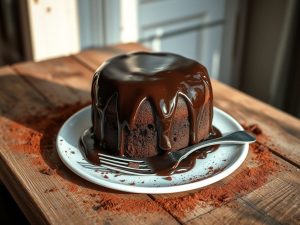 Bolo de Chocolate Alagado com Calda Irresistível