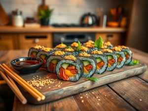 Sushi com Salmão Tropical