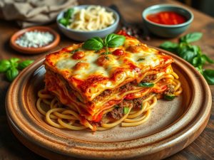 Lasanha de Macarrão Parafuso à Brasileira
