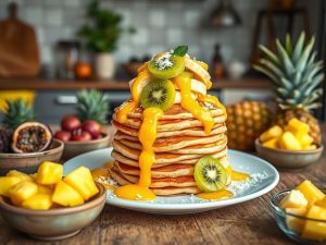 Panqueca Proteica Whey do Sabor Tropical
