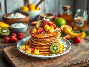 Panqueca de Farinha de Amêndoas Tropical