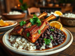 Feijoada com Costelinha de Porco à Moda Brasileira
