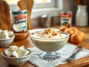 Pudim Fácil Sem Forno de Coco e Leite Condensado