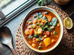 Caldo de Legumes Africano Delicioso