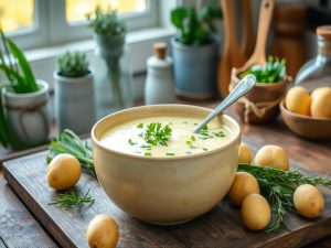 Caldo de Batata com Ervas Aromáticas