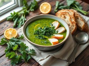 Caldo Verde com Frango Tropical