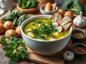 Caldo Verde com Costelinha Saborosa