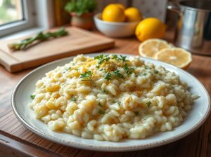Risoto de Alho Poró com Limão Siciliano da Terra