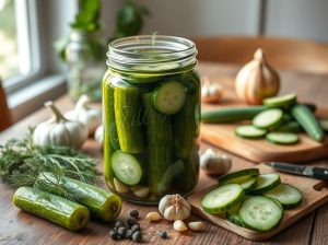 Pepino em Conserva Crocante com Ervas